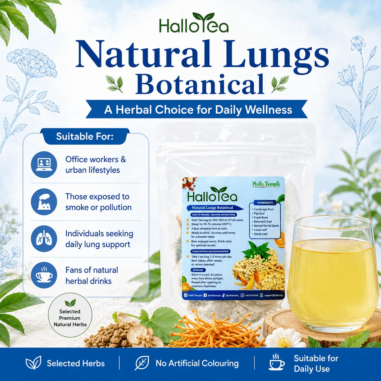 Hallo Natural Lungs Botanical angle 1
